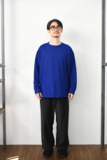 画像6: AXESQUIN -modified- (アクシーズクインモディファイド) MERINO WOOL BASIC L/S TEE [BLUE] (6)