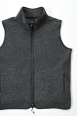 画像1: AXESQUIN -modified- (アクシーズクインモディファイド) WOOL BOA VEST [CHARCOAL] (1)