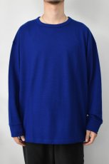 画像3: AXESQUIN -modified- (アクシーズクインモディファイド) MERINO WOOL BASIC L/S TEE [BLUE] (3)