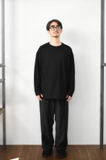 画像6: AXESQUIN -modified- (アクシーズクインモディファイド) MERINO WOOL BASIC L/S TEE [BLACK] (6)