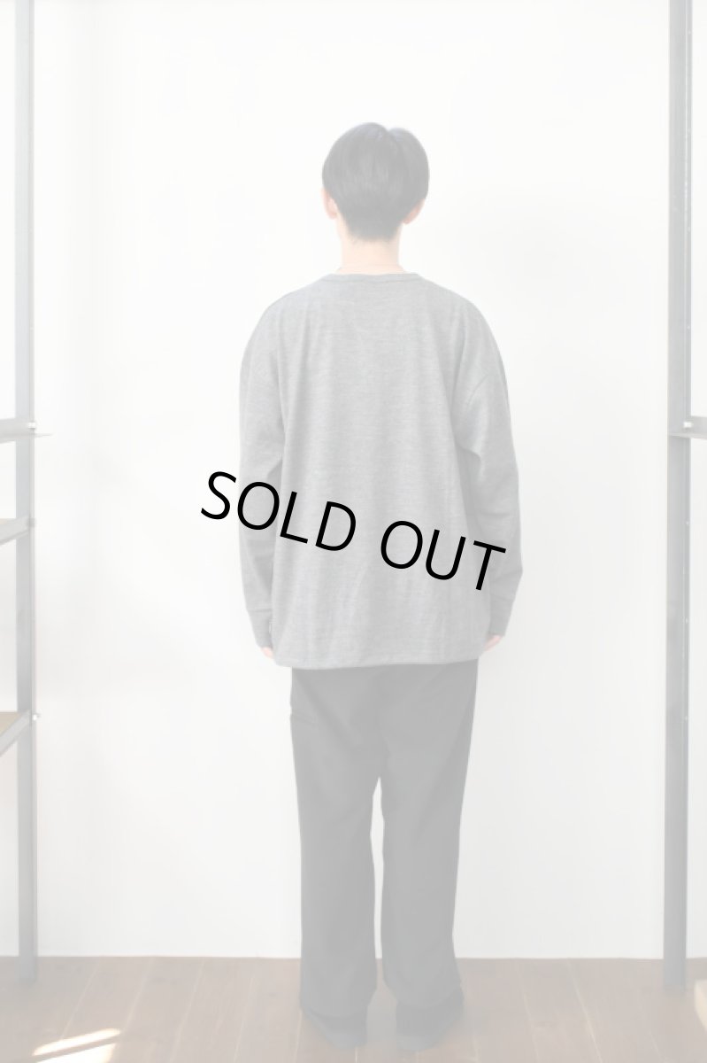 画像8: AXESQUIN -modified- (アクシーズクインモディファイド) MERINO WOOL BASIC L/S TEE [CHARCOAL] (8)
