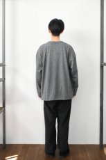 画像8: AXESQUIN -modified- (アクシーズクインモディファイド) MERINO WOOL BASIC L/S TEE [CHARCOAL] (8)