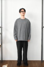 画像6: AXESQUIN -modified- (アクシーズクインモディファイド) MERINO WOOL BASIC L/S TEE [CHARCOAL] (6)