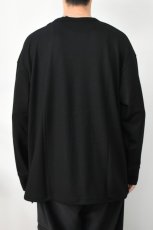 画像5: AXESQUIN -modified- (アクシーズクインモディファイド) MERINO WOOL BASIC L/S TEE [BLACK] (5)