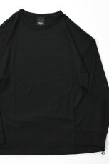 画像1: AXESQUIN -modified- (アクシーズクインモディファイド) MERINO WOOL BASIC L/S TEE [BLACK] (1)