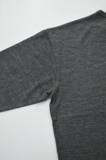 画像17: AXESQUIN -modified- (アクシーズクインモディファイド) MERINO WOOL BASIC L/S TEE [CHARCOAL] (17)