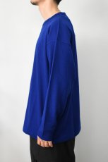画像4: AXESQUIN -modified- (アクシーズクインモディファイド) MERINO WOOL BASIC L/S TEE [BLUE] (4)
