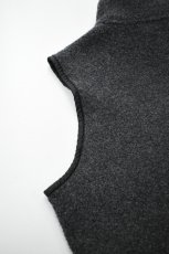 画像21: AXESQUIN -modified- (アクシーズクインモディファイド) WOOL BOA VEST [CHARCOAL] (21)