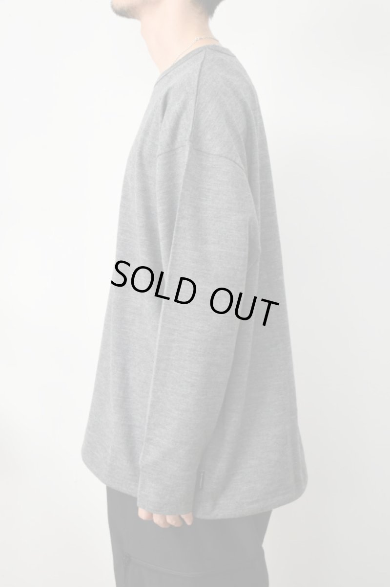 画像4: AXESQUIN -modified- (アクシーズクインモディファイド) MERINO WOOL BASIC L/S TEE [CHARCOAL] (4)