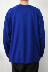画像5: AXESQUIN -modified- (アクシーズクインモディファイド) MERINO WOOL BASIC L/S TEE [BLUE] (5)