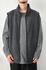 画像10: AXESQUIN -modified- (アクシーズクインモディファイド) WOOL BOA VEST [CHARCOAL] (10)