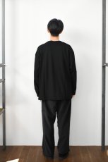 画像8: AXESQUIN -modified- (アクシーズクインモディファイド) MERINO WOOL BASIC L/S TEE [BLACK] (8)