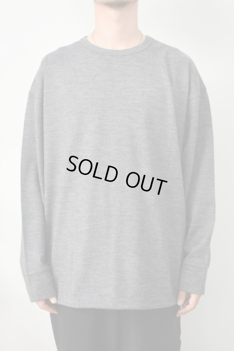 画像3: AXESQUIN -modified- (アクシーズクインモディファイド) MERINO WOOL BASIC L/S TEE [CHARCOAL] (3)