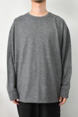 画像3: AXESQUIN -modified- (アクシーズクインモディファイド) MERINO WOOL BASIC L/S TEE [CHARCOAL] (3)