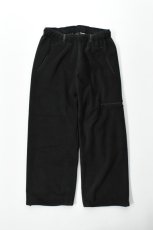 画像2: AXESQUIN -modified- (アクシーズクインモディファイド) RETRO FLEECE WIDE PANTS 2.0 [BLACK] (2)