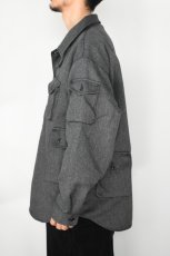 画像4: MODMNT (モドメント) T／TWEED UTILITY CPO SHIRT [GREY] (4)
