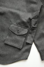 画像21: MODMNT (モドメント) T／TWEED UTILITY CPO SHIRT [GREY] (21)