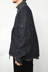 画像4: MODMNT (モドメント) COLLARLESS JKT [NAVY] (4)