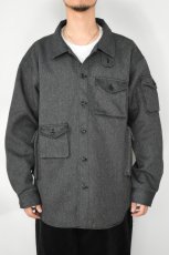 画像3: MODMNT (モドメント) T／TWEED UTILITY CPO SHIRT [GREY] (3)