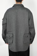 画像5: MODMNT (モドメント) T／TWEED UTILITY CPO SHIRT [GREY] (5)