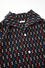 画像10: SOWBOW (ソウボウ) SOWBOW SHIRT ONE PIECE COLLAR WIDE "CHIKUGO-ORI" CUBE [BLACK] (10)