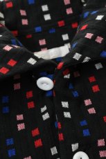 画像12: SOWBOW (ソウボウ) SOWBOW SHIRT ONE PIECE COLLAR WIDE "CHIKUGO-ORI" CUBE [BLACK] (12)