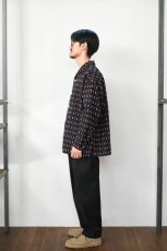 画像8: SOWBOW (ソウボウ) SOWBOW SHIRT ONE PIECE COLLAR WIDE "CHIKUGO-ORI" CUBE [BLACK] (8)
