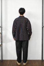 画像9: SOWBOW (ソウボウ) SOWBOW SHIRT ONE PIECE COLLAR WIDE "CHIKUGO-ORI" CUBE [BLACK] (9)