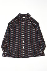 画像2: SOWBOW (ソウボウ) SOWBOW SHIRT ONE PIECE COLLAR WIDE "CHIKUGO-ORI" CUBE [BLACK] (2)