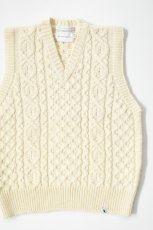 画像1: PEREGRINE (ペレグリン) HUDSON ARAN VEST [ECRU] (1)