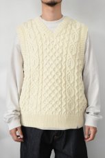 画像3: PEREGRINE (ペレグリン) HUDSON ARAN VEST [ECRU] (3)