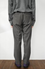 画像5: FLISTFIA (フリストフィア) Tuck Wide Trousers [BROWN HOUNDSTOOTH] (5)
