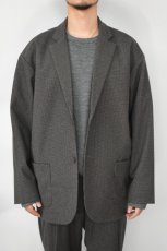 画像3: FLISTFIA (フリストフィア) Loose Fit Jacket Cardigan [BROWN HOUNDSTOOTH] (3)