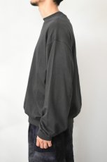 画像4: handvaerk (ハンドバーク) 30/2 CREW NECK L/S T-SHIRT [LICORICE] (4)