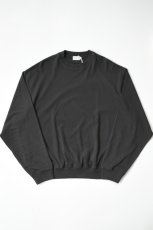 画像2: handvaerk (ハンドバーク) 30/2 CREW NECK L/S T-SHIRT [LICORICE] (2)