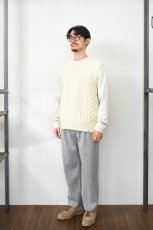 画像7: A.D.A.N (エーディーエーエヌ) 1 TUCK WIDE KNIT PANTS [PPL GRAY] (7)