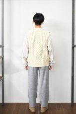 画像9: A.D.A.N (エーディーエーエヌ) 1 TUCK WIDE KNIT PANTS [PPL GRAY] (9)