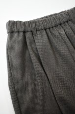 画像11: FLISTFIA (フリストフィア) Tuck Wide Trousers [BROWN HOUNDSTOOTH] (11)