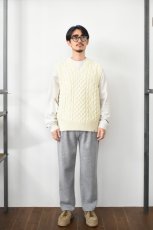 画像6: A.D.A.N (エーディーエーエヌ) 1 TUCK WIDE KNIT PANTS [PPL GRAY] (6)