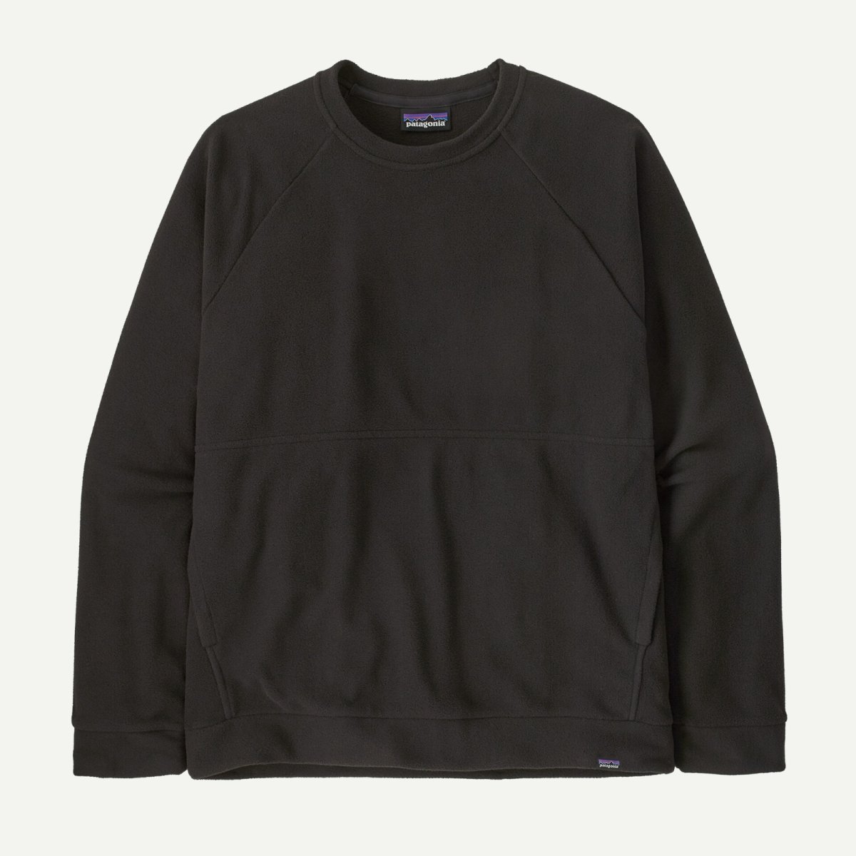 画像1: patagonia (パタゴニア) メンズ・マイクロ D・クルーネック [BLACK] (1)