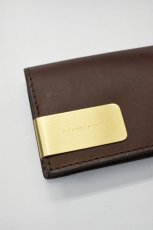 画像2: MASTER & Co. (マスターアンドコー) BUTTERO CARD CASE + MONEY CLIP [CHOCO] (2)