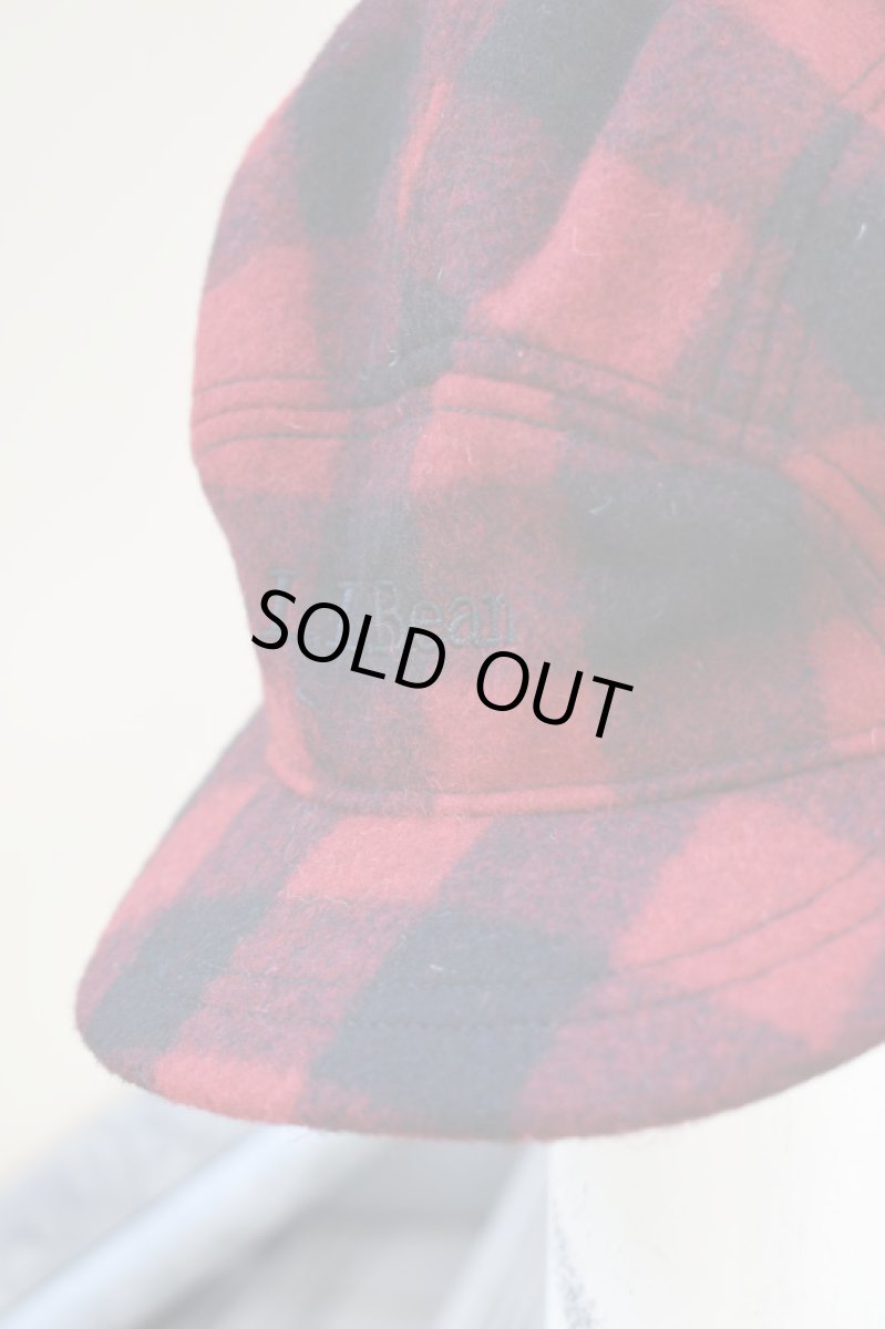 画像2: L.L.Bean (エルエルビーン) Maine Guide Wool Cap with PrimaLoft Plaid [RED/BLACK] (2)