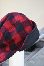 画像3: L.L.Bean (エルエルビーン) Maine Guide Wool Cap with PrimaLoft Plaid [RED/BLACK] (3)