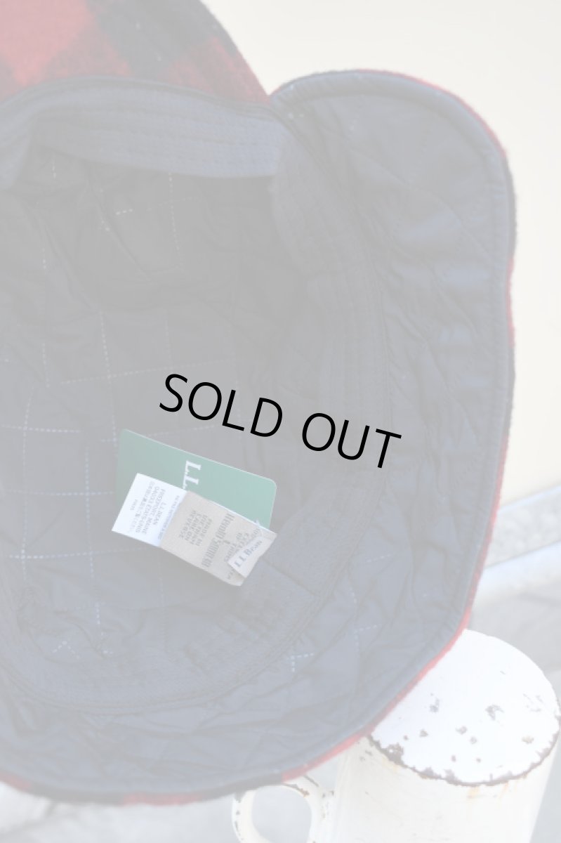 画像5: L.L.Bean (エルエルビーン) Maine Guide Wool Cap with PrimaLoft Plaid [RED/BLACK] (5)