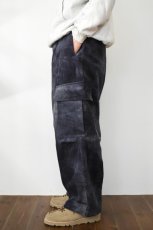 画像4: kontor (コントール) Basket Dyed Corduroy Cargo Pants [NAVY] (4)