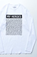 画像1: Behind The River (ビハインドザリバー) USA Thermal L/S MY HEROES [WHITE] (1)