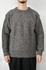 画像3: Caledoor (カレドアー) British Wool Crew Neck Knit Made by Macalastair [LIGHT GRAPHITE/GRITSTONE] (3)
