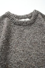 画像10: Caledoor (カレドアー) British Wool Crew Neck Knit Made by Macalastair [LIGHT GRAPHITE/GRITSTONE] (10)