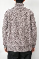 画像5: Caledoor (カレドアー) British Wool Half Zip Knit Made by Macalastair [DAMSON/NEW NATURAL] (5)