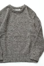 画像1: Caledoor (カレドアー) British Wool Crew Neck Knit Made by Macalastair [LIGHT GRAPHITE/GRITSTONE] (1)
